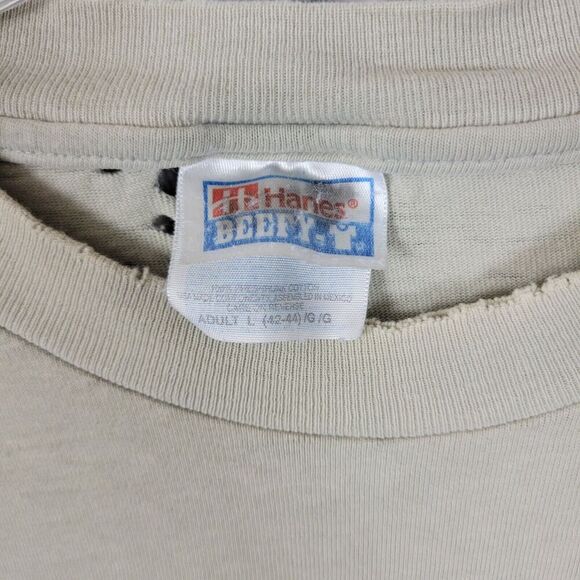 Vintage Cabbage Patch Shirt Mens Large Ivory Night Club San Francisco Thrashed - Picture 3 of 11